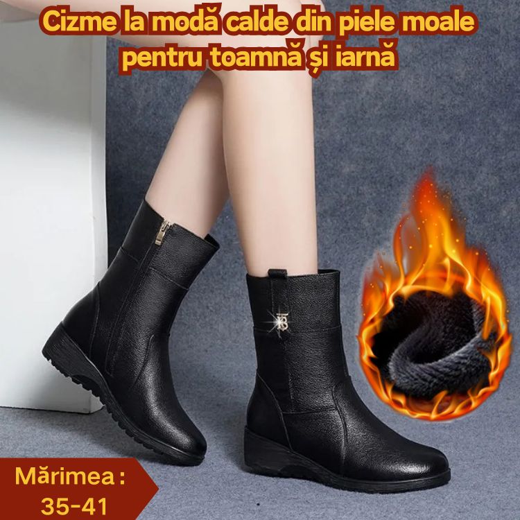 【35-41】Cizme noi de toamna si iarna cizme martin din piele moale 3852827