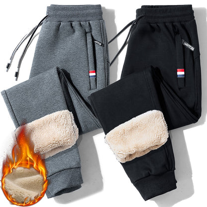 👖🔥2024 Iarna Bărbați de iarnă Lambswool îngroșat Casual cald Sweatpants cald 3834447