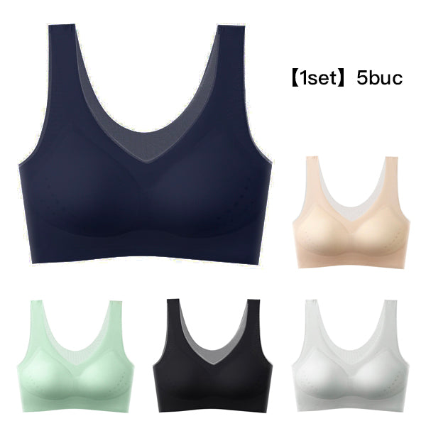 🥰[set 5 piese] Sutien din latex, suport subțire pentru sâni, super confortabil 3693191