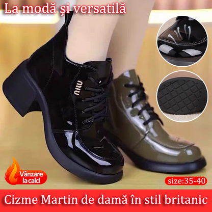 🌈👞【35-40】 2025 pantofi din piele de damă de primăvară noi cizme de modă cu talpă groasă și toc înalt