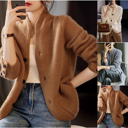 💖💖【S-2XL】Cardigan francez de cașmir de toamnă și iarnă cu un nou stil retro-3753589