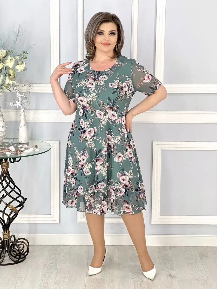 🔥👗【S-5XL】Rochie nouă de vară pentru femei cu talie florală  3691505