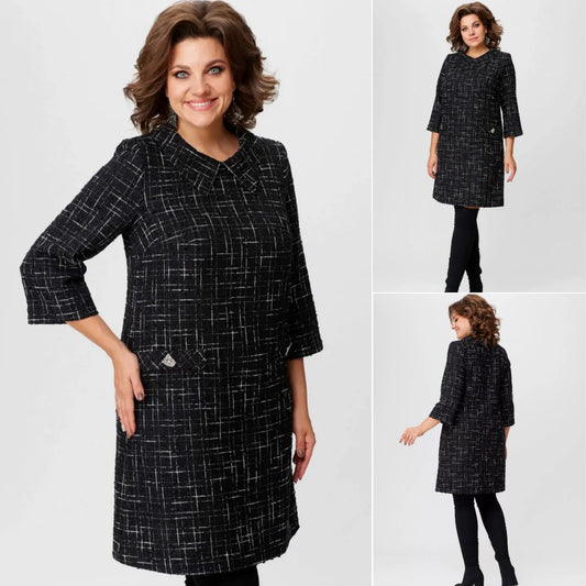 ✨【S-5XL】🍁👗2025 de înaltă calitate, la modă, toamnă și iarnă, nouă rochie elegantă-3846234