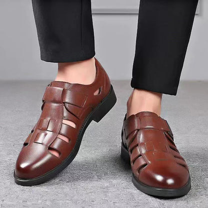 🎁👞【39-44】Pantofi la modă pentru bărbați din piele cu talpă moale, respirabili și ușoare-3736414