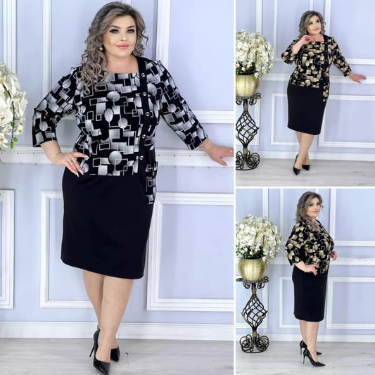 🍑😍【S-5XL】Rochie fermecătoare de toamnă de mărime mare 3846604