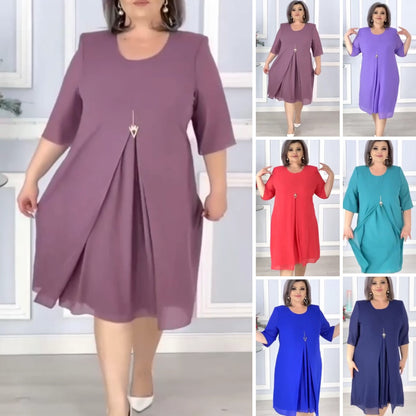 【🏆 Cele mai bine vândute produse】🔥🥰【S-5XL】2024 Rochie simpla multicolora