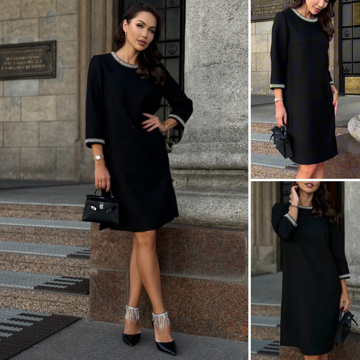 💖💖【S-5XL】Rochie nouă elegantă de toamnă și iarnă de înaltă calitate 3855685