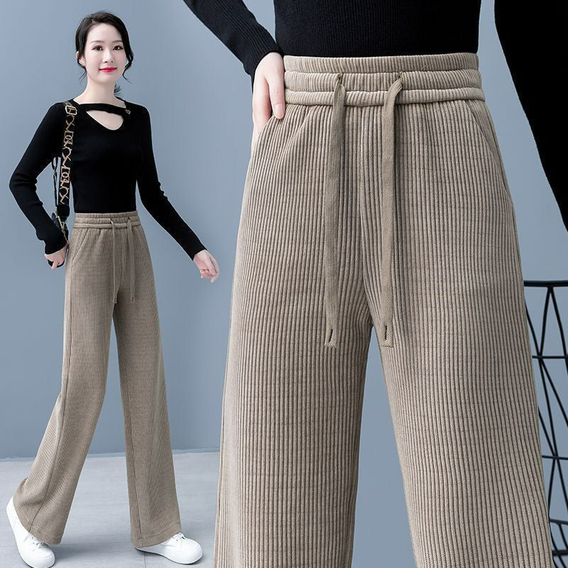 🔥【49% OFF】🔥Pantaloni casual noi din catifea, cu picioare largi, foarte confortabili de purtat 3827108