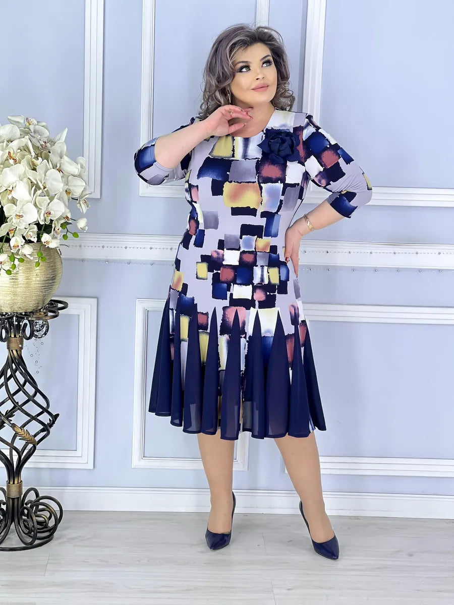 👗💐【S-5XL】Fusta evazată imprimată frumoasă și la modă