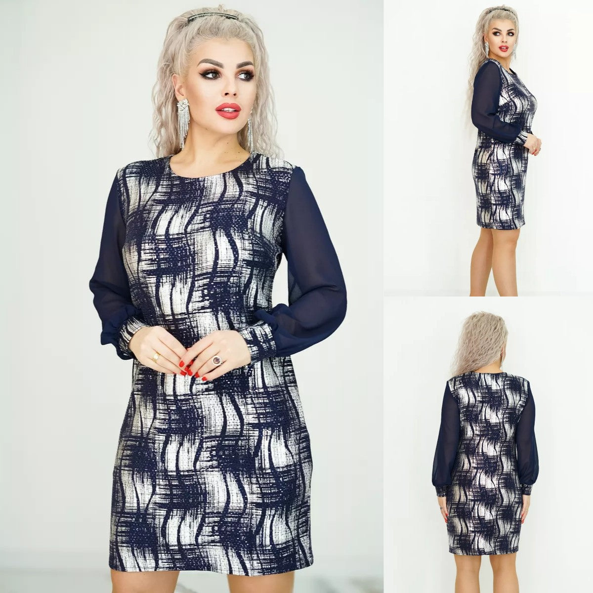 👗💙【S-5XL】Rochie șic nouă de toamnă și iarnă 3787511