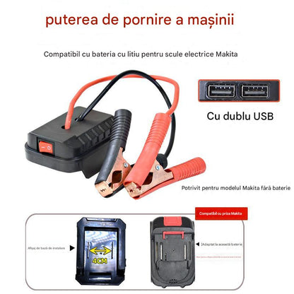 🚗🧰Convertor multifuncțional pentru pornire de urgență a bateriei auto【(interfață USB dublă)】3870845