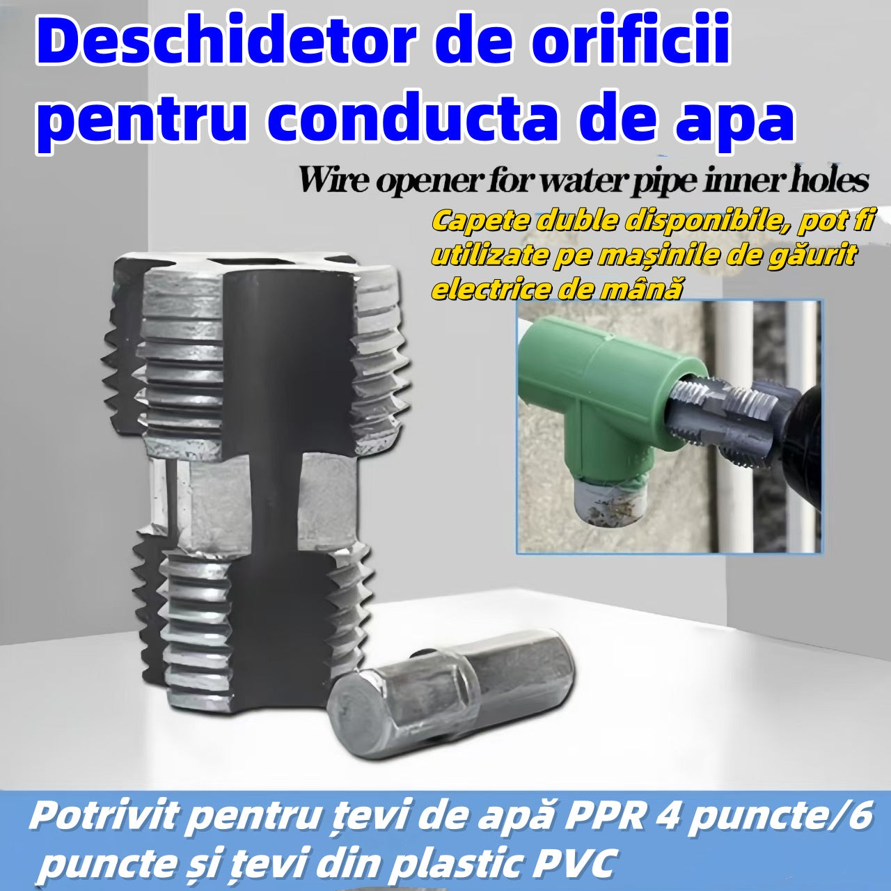 🛠️【Unelte de deschidere a sârmei interioare ale conductei de apă și set de instrumente de deschidere a sârmei exterioare】 4 puncte 6 puncte țeavă de apă PPR plastic PVC   3864478