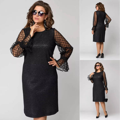 😽💕【S-5XL】Rochie neagră nobilă și elegantă 3846658