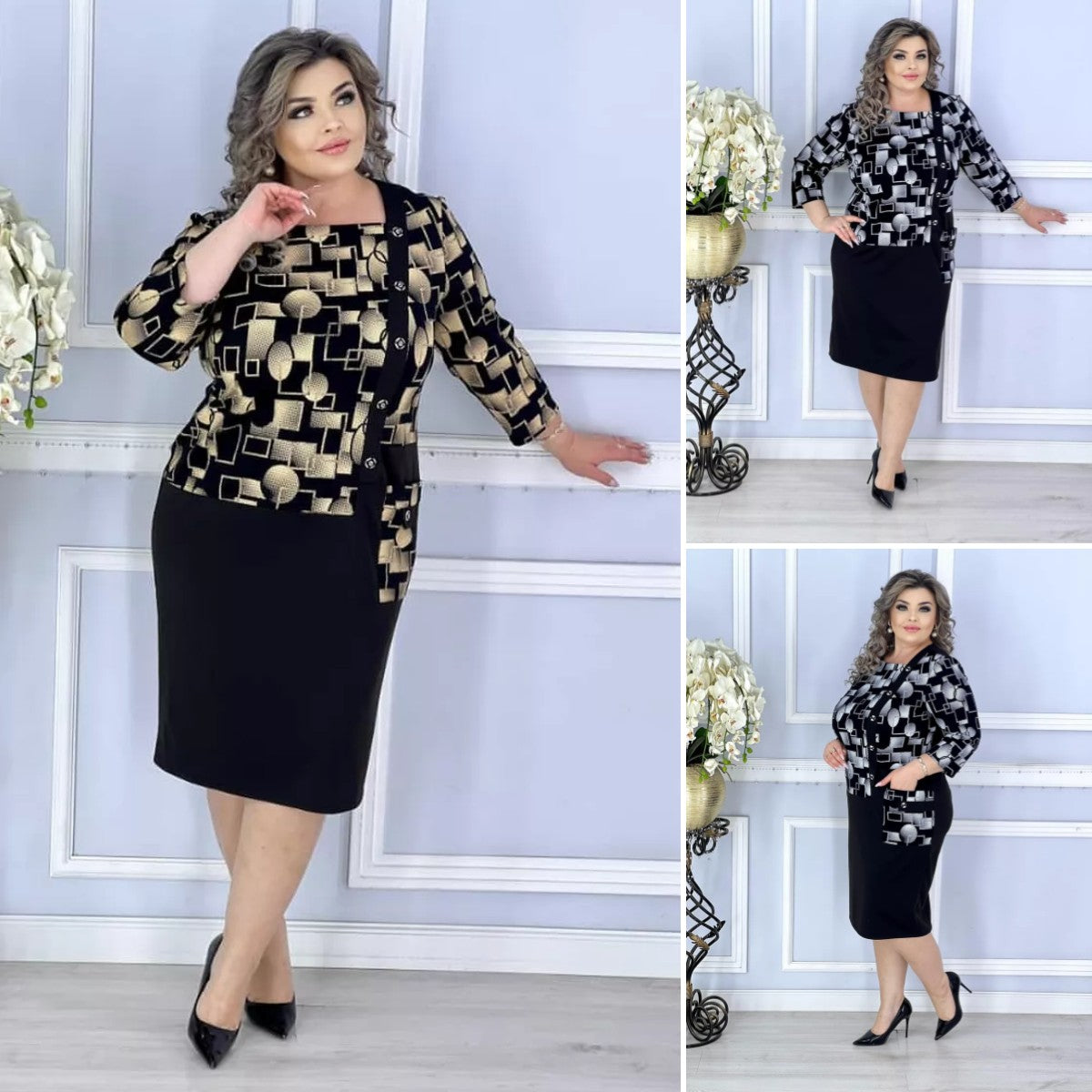 🍑😍【S-5XL】Rochie fermecătoare de toamnă de mărime mare 3846604